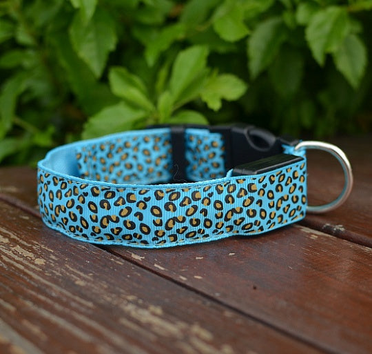 LED Dog Collar Safety Adjustable Nylon